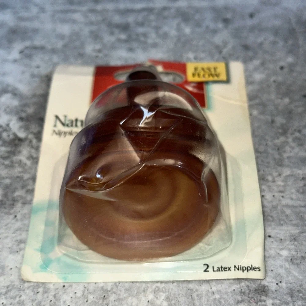 Vintage Playtex Natural Action Flat Top Latex Baby Bottle Nipples Fast Flow  (m)